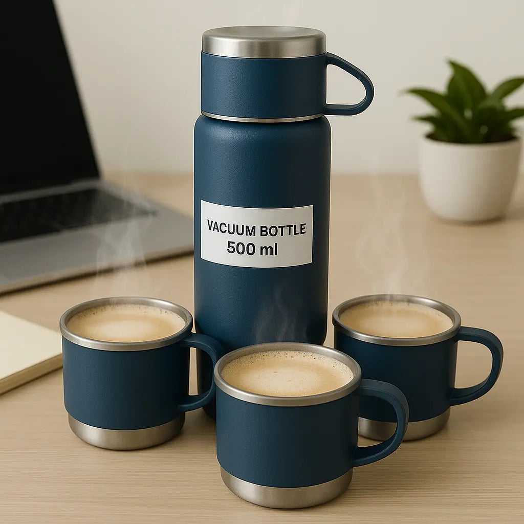 Termo Vacuum + REGALO 🎁 de 2 Tazas ☕☕