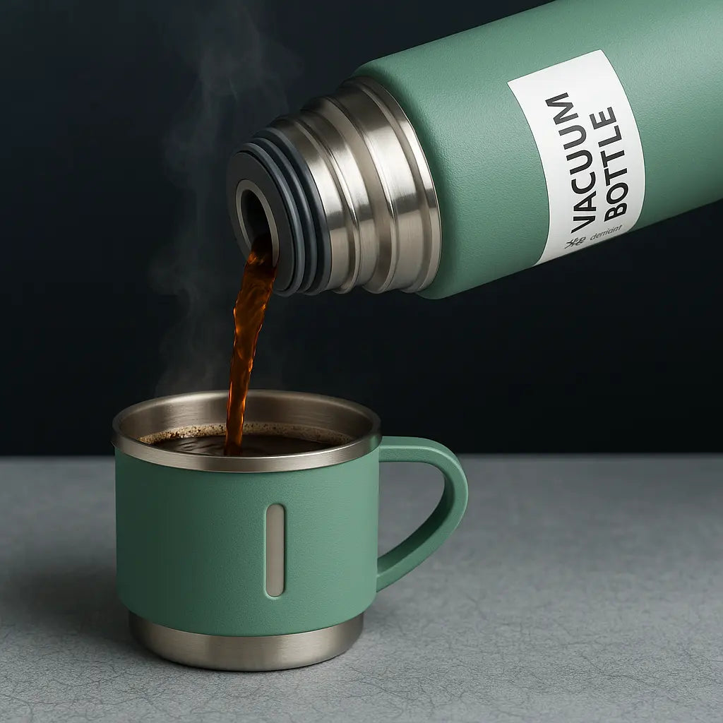 Termo Vacuum + REGALO 🎁 de 2 Tazas ☕☕