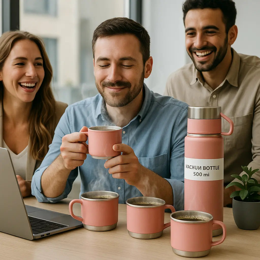 Termo Vacuum + REGALO 🎁 de 2 Tazas ☕☕